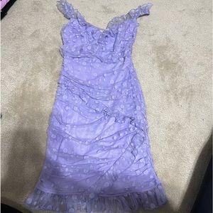 Purple polkadot dress
